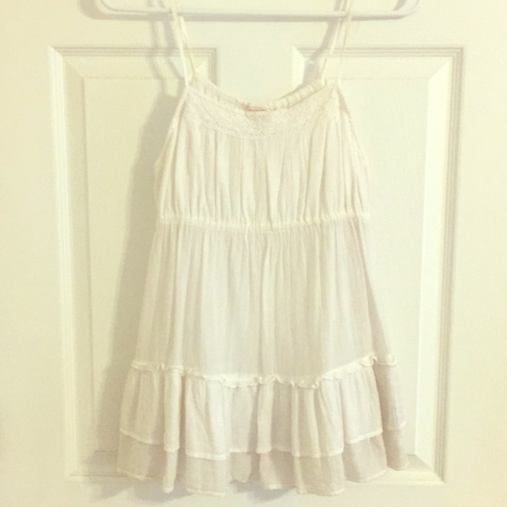 White spaghetti strap tank top